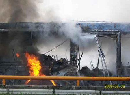 25 killed in bus blaze in Chengdu city