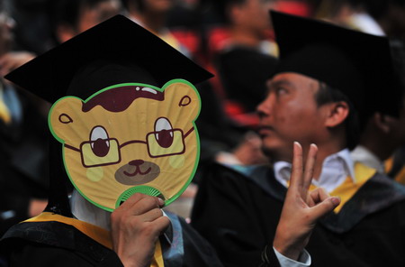 Students graduate from college