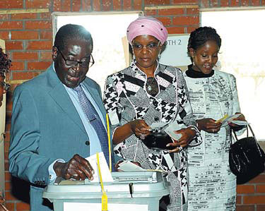 Mugabe's party says it's headed for victory in poll