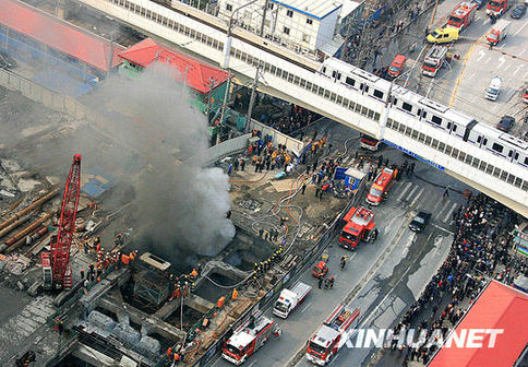 上海軌道交通11號線工地發生火災