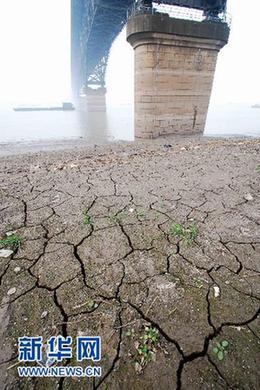 長(zhǎng)江九江段水位持續(xù)下降(圖)