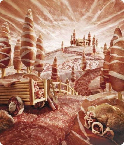 神奇！絕美食物風景畫