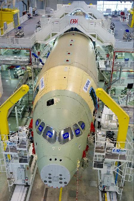 空客第一架A350超寬體飛機開始總裝