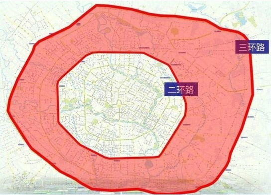 7月1日起 成都二三環路之間區域繼續實施尾號限行