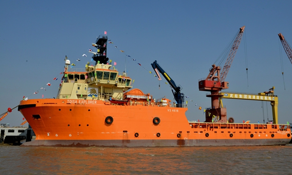 中國造最先進海洋工程船駛向西歐