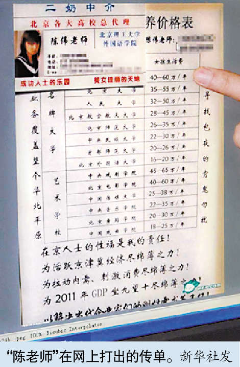 北京警方稱賣淫嫖娼呈現新特點 向娛樂場所外轉移