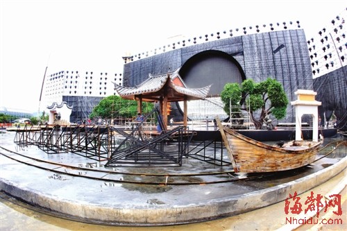 央視中秋晚會晚會布置正在進行 展現濃濃福州味