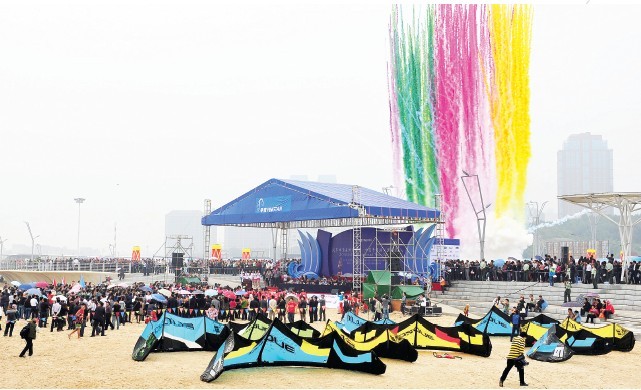 風(fēng)箏沖浪亞洲巡回賽平潭站再創(chuàng)新紀(jì)錄