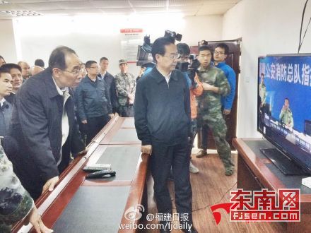 尤權蘇樹林今早在古雷事故現場再次進行部署