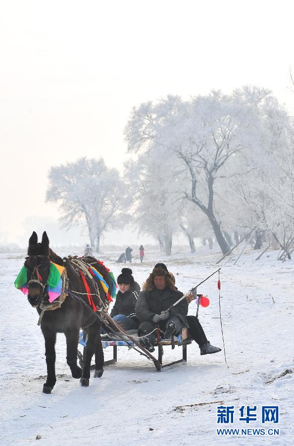 吉林韓屯村農(nóng)民借“霧凇經(jīng)濟”平均多賺上萬元