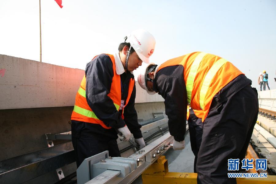 上海軌道交通16號線接觸軌開始安裝調(diào)試