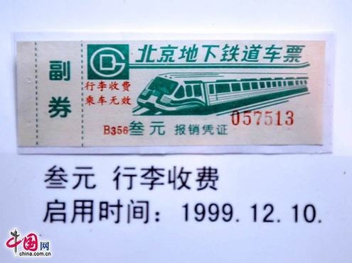 圖說北京地鐵票近半個世紀的演變