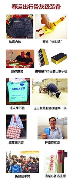 “春運青年圖譜”網上爆紅惡搞創意裝備稱絕