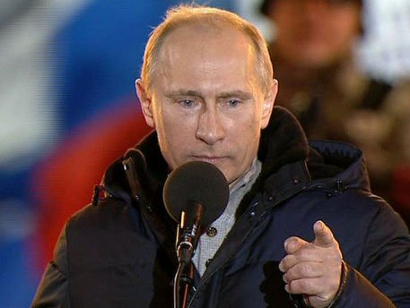 普京含淚宣布贏得總統選舉 得票率64.9%