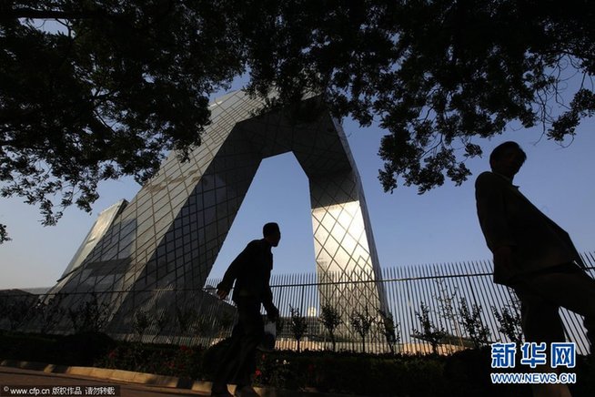 央視新臺址主樓竣工 將用于轉播倫敦奧運(圖)