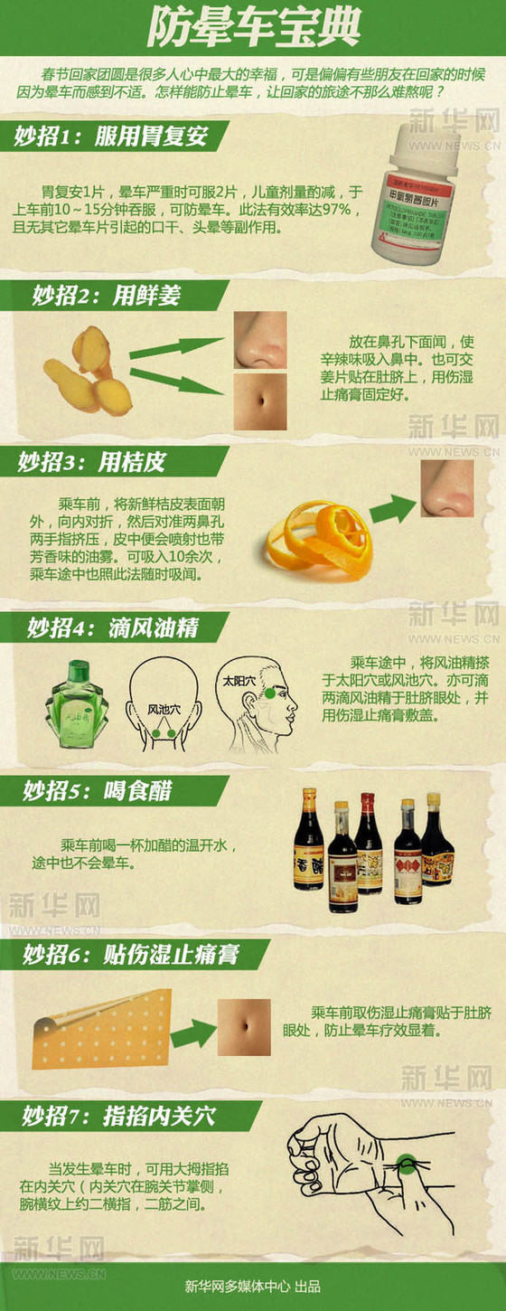 春運坐車攻略：暈車小妙招