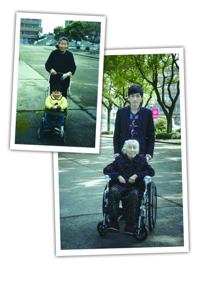 小伙曬和奶奶二十年前后對比照片 感動網友