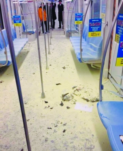 南京地鐵行駛中突然冒煙躥出火苗 肇事乘客稱(chēng)錯(cuò)帶化學(xué)品