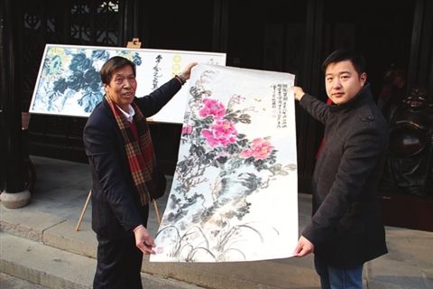 山西畫家創作《滿園春色》圖 捐贈蘇州戲博