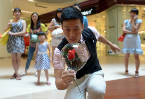 重慶吹泡達人秀絕活