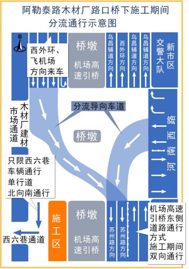 烏魯木齊市阿勒泰路高架建設(shè)：木材廠路口微調(diào)通行方式