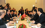 President Hu meets president of Tajikistan