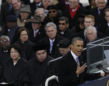 奧巴馬就職演講涉及內政民生 稱經(jīng)濟開始復蘇