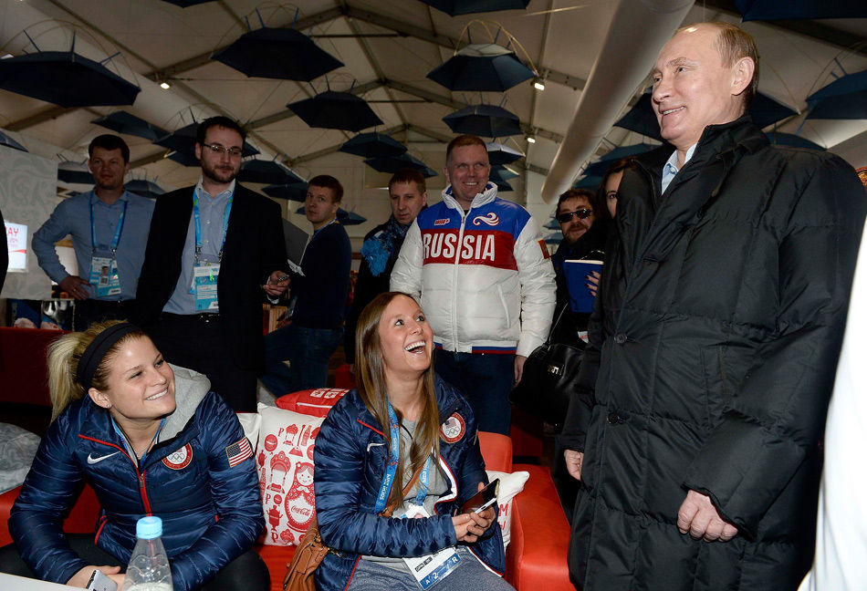 高清組圖：普京抵達索契參觀冬奧會奧運村
