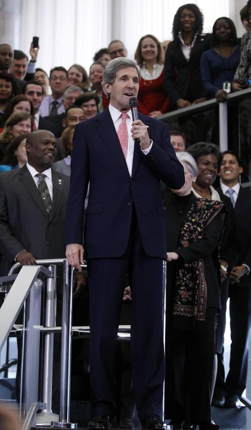 美國新任國務(wù)卿克里正式履職