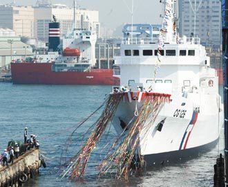 臺最大巡防艦下水 造價15億