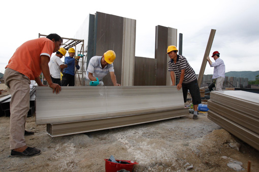 北京房山最大災民安置點建設安置房加速