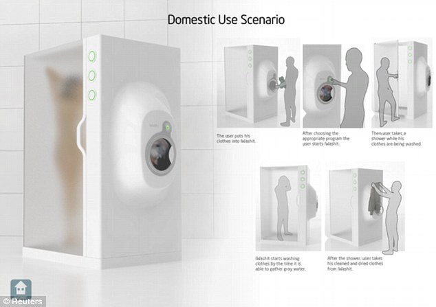 淋浴設備兼顧洗澡洗衣！土耳其學生設計作品創意十足
