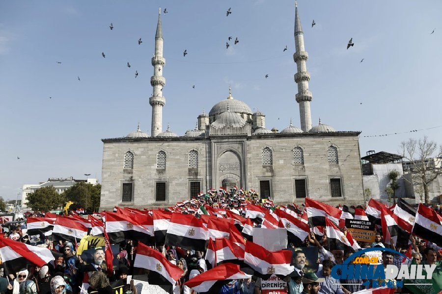 世界各地民眾示威游行 抗議埃及“大屠殺”（組圖）