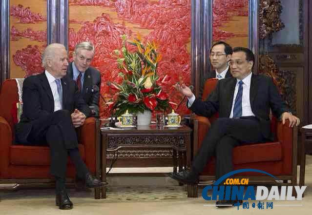 李克強會見美國副總統拜登 就中美關系等問題交換意見