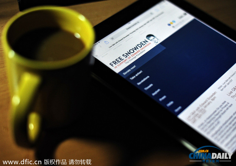斯諾登在線問答 自稱難獲公正審判拒絕返美