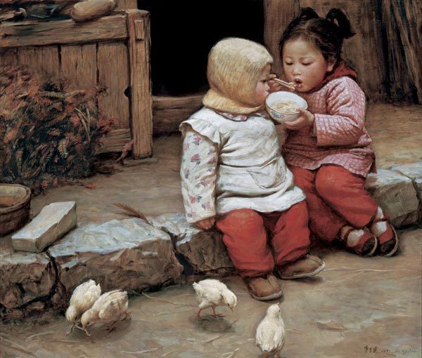 鄉土情油畫作品引發集體懷舊（組圖）