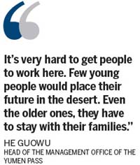 Yumen Pass protector serves with pride