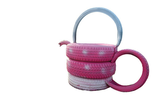 Old tires used for art