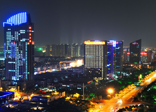 Keqiao at night