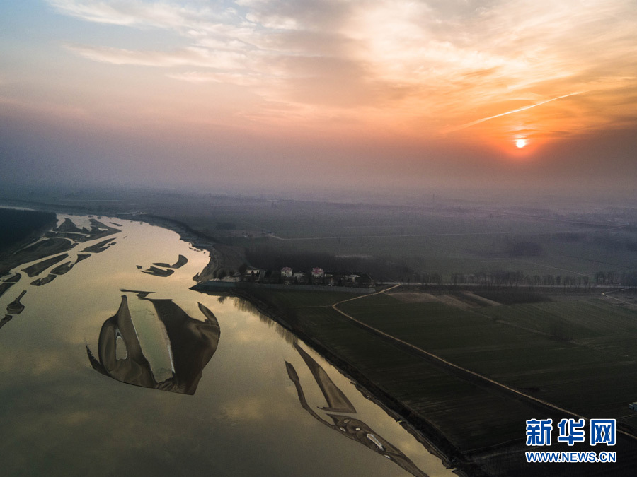 Aerial photos of first ray of sunshine in 2016