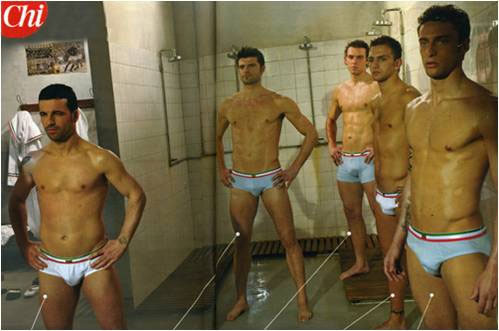 意大利五虎將內褲秀 為世界杯再次獻身