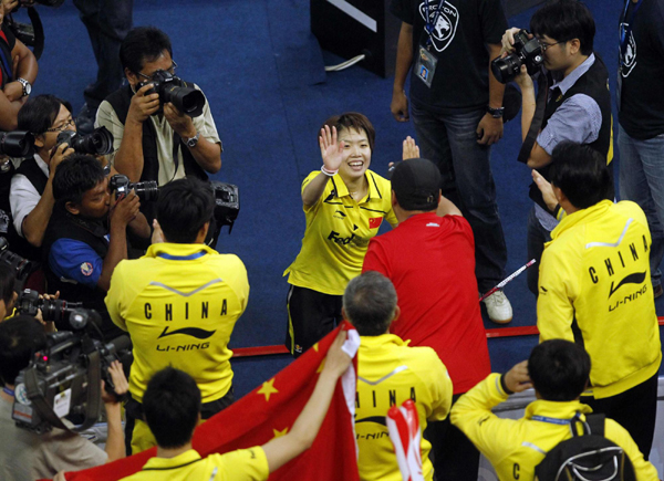 尤伯杯：中國(guó)3:0完勝印尼 將與韓國(guó)爭(zhēng)冠