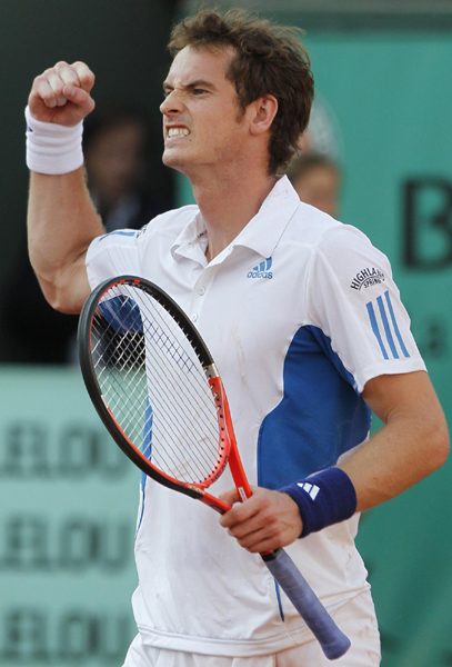 法網：費德勒三盤橫掃 穆雷逆轉加斯奎特