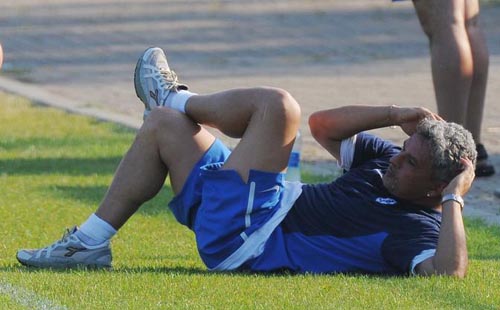 巴喬復出參加培訓 憂郁王子重歸足球世界[組圖]