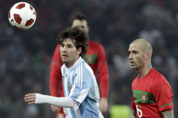 梅西C羅齊破門阿根廷2:1葡萄牙