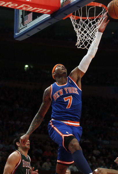 甜瓜首秀27+10紐約屠鹿 勒夫平紀(jì)錄森林狼負(fù)灰熊