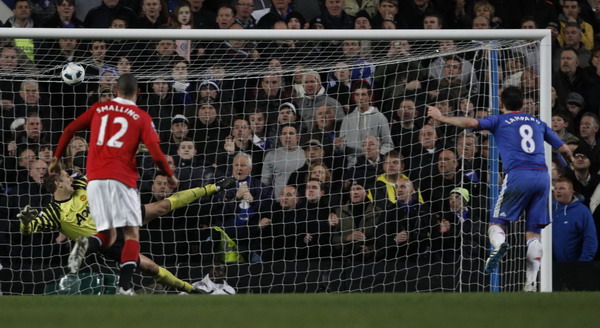 英超：切爾西2：1逆轉曼聯 魯尼建功蘭帕德點殺