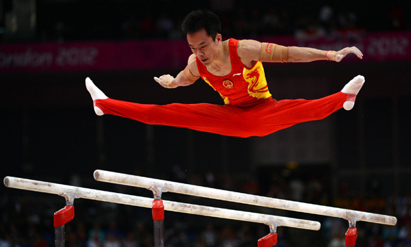 中國隊奪得倫敦奧運體操男團冠軍