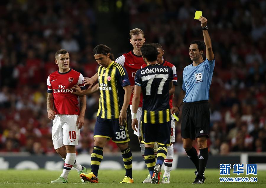 歐冠：總分5:0勝費內巴切 阿森納連續16年進正賽