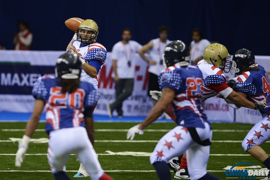 美國職業(yè)室內(nèi)橄欖球東西部明星對(duì)決首次來華比賽